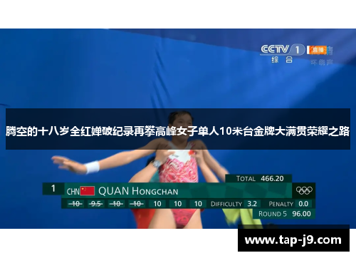 腾空的十八岁全红婵破纪录再攀高峰女子单人10米台金牌大满贯荣耀之路
